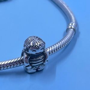 Authentic Pandora boy charm retired sterling silver son, brother, nephew, child